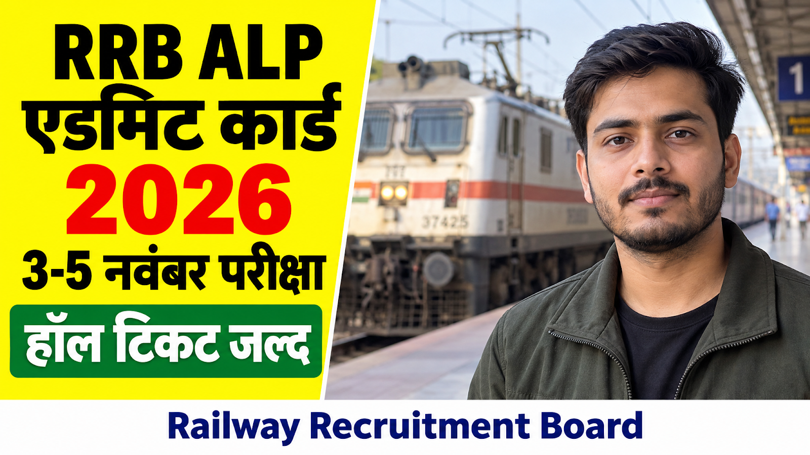 RRB ALP Admit Card 2026 CBT-1 परीक्षा 3 से 5 नवंबर हॉल टिकट अपडेट थंबनेल