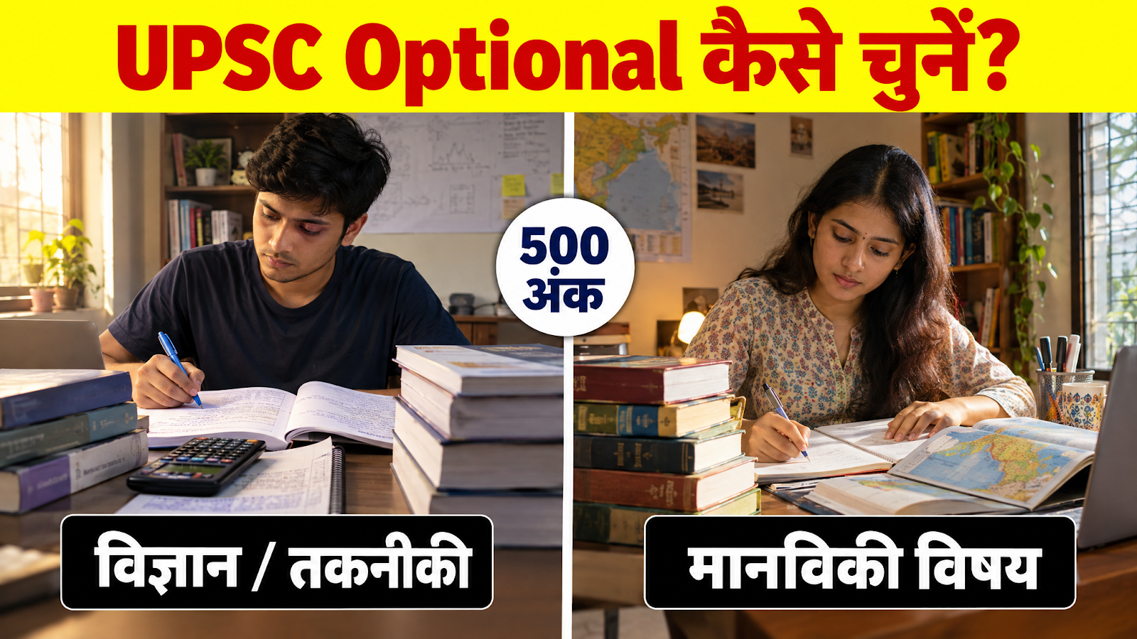 UPSC Optional Subject कैसे चुनें, 48 विकल्पों और 500 अंकों के वज़न की गाइड